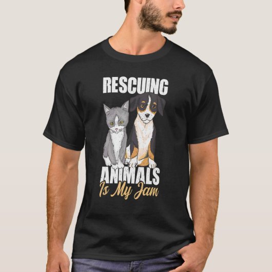 Dieren redden is mijn controleur in de jam t-shirt (Voorkant)
