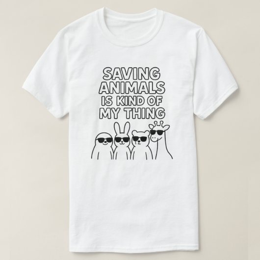 Dieren redden is mijn ding t-shirt (Design voorkant)
