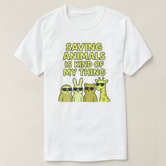Dieren redden is mijn ding t-shirt (Design voorkant)