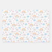 Dieren, regenbogen en bloemen inpakpapier vel (Voorkant 2)