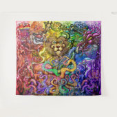 Dieren Regenboogboomstammen Wandkleed (Voorkant (horizontaal))