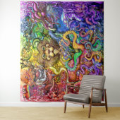 Dieren Regenboogboomstammen Wandkleed (In situ)