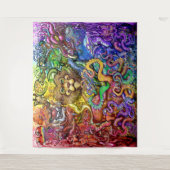 Dieren Regenboogboomstammen Wandkleed (Voorkant)