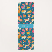 Dieren Retro Kleurrijk Gepersonaliseerd Patroon Yogamat (Voorkant)