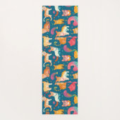 Dieren Retro Kleurrijk Gepersonaliseerd Patroon Yogamat (Achterkant)