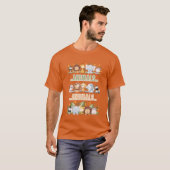 Dieren retro t-shirt (Voorkant volledig)