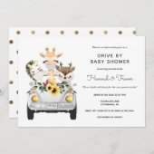 Dieren rijden op Baby shower Parade Kaart (Voorkant / Achterkant)