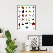 DIEREN ROND DE WERELD ABC POSTER (Thuiskantoor)