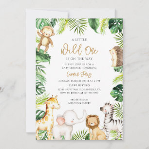 Dieren Safari Baby Shower Kaart