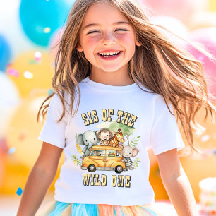 Dieren safari jongens verjaardag wild one t-shirt