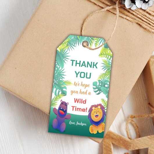 Dieren Safari Verjaardag Cadeau Labels Cadeaulabel