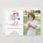 Dieren Safari Verjaardagsfoto Uitnodiging (Voorkant)