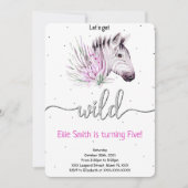 Dieren Safari Verjaardagsuitnodiging Kaart (Voorkant)