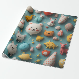 Dieren schattig patroon cadeaupapier