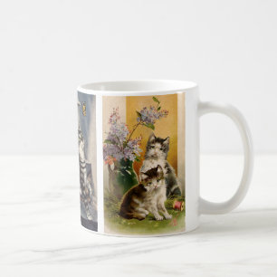 dieren, Schattigee Victoriaans Kittens Koffiemok