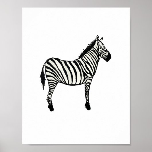 Dieren schilderen Zebra Safari Poster (Voorkant)