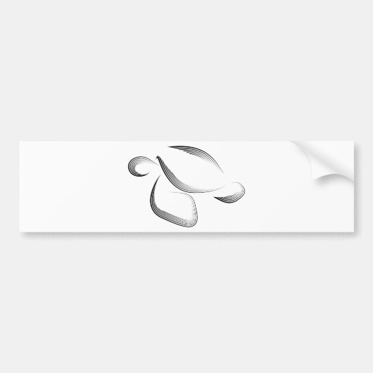 Dieren - Schildpad Bumpersticker (Voorkant)