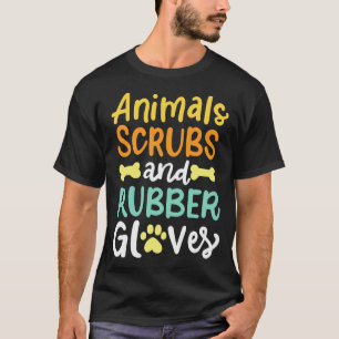Dieren Schrobben en rubberen handschoenen Dierenar T-shirt