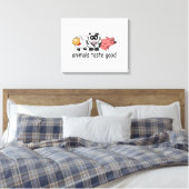 Dieren smaken goed - Grappig vleeseters ontwerp Canvas Afdruk (Insitu (Slaapkamer))