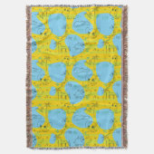 Dieren spelen baby patroon achtergrond deken (Voorkant Verticaal)