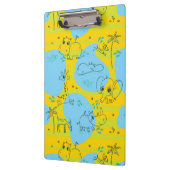 Dieren spelen baby patroon achtergrond klembord (Links)