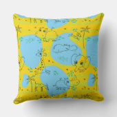 Dieren spelen baby patroon achtergrond kussen (Achterkant)