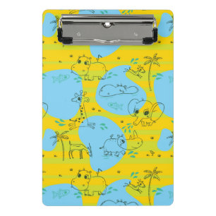 Dieren spelen baby patroon achtergrond mini klembord