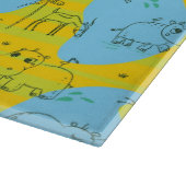 Dieren spelen baby patroon achtergrond snijplank (Hoek)