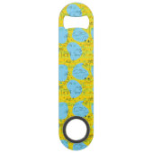 Dieren spelen baby patroon achtergrond speed flessenopener (Achterkant)