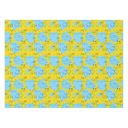 Dieren spelen baby patroon achtergrond tafelkleed (Voorkant (Horizontaal))