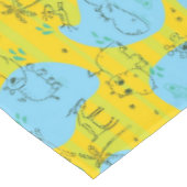 Dieren spelen baby patroon achtergrond tafelkleed (Gekanteld)