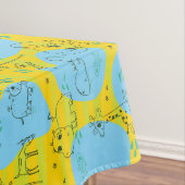 Dieren spelen baby patroon achtergrond tafelkleed (Voorbeeld)