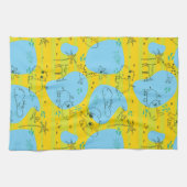 Dieren spelen baby patroon achtergrond theedoek (Horizontaal)