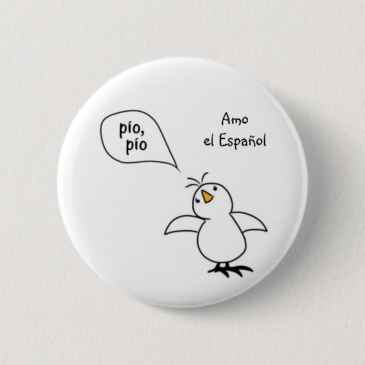Dieren spreken ook Spaans! Merchandise Ronde Button 5,7 Cm (Voorkant)