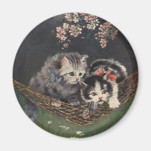 dieren, Tabby Cat of Kittens in een Hammock Magneet