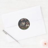 dieren, Tabby Cat of Kittens in een Hammock Ronde Sticker (Envelop)
