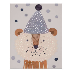 Dieren Thema Kinderkamer, Verjaardag Print Kinderk Perfect Poster
