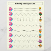 Dieren Traceren De Lijn Werkblad voor Kinderen Flyer (Achterkant)