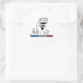 Dieren trots - Transaurus Rex Ronde Sticker (Tas)