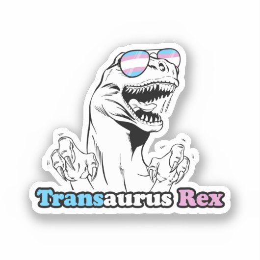 Dieren trots - Transaurus Rex Sticker (Voorkant)