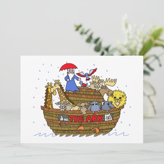 Dieren Twee bij Twee op Noah's Ark Kaart (Staand voorkant)