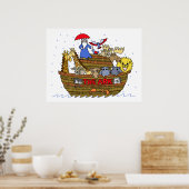 Dieren Twee bij Twee op Noah's Ark Poster (Keuken)