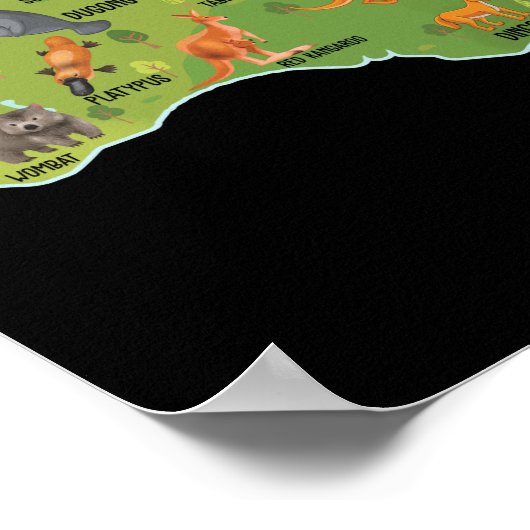 Dieren uit Australië - Diereneducatie Poster (Hoek)