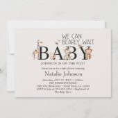 Dieren uit de dierentuin babyshowers kaart (Voorkant)
