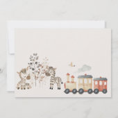 Dieren uit de dierentuin babyshowers kaart (Achterkant)