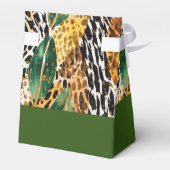 Dieren uit de Safari Vacht Prints & Palmbladeren P Bedankdoosjes (Achterkant)