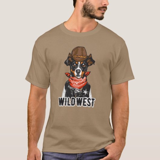 Dieren uit de Wilde Westen vintage T-shirt (Voorkant)