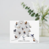 Dieren van Alaska Noord-Amerika Briefkaart (Staand voorkant)