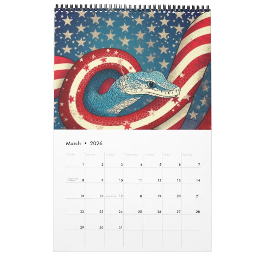Dieren van Amerika 2025 Kalender (Mar 2026)