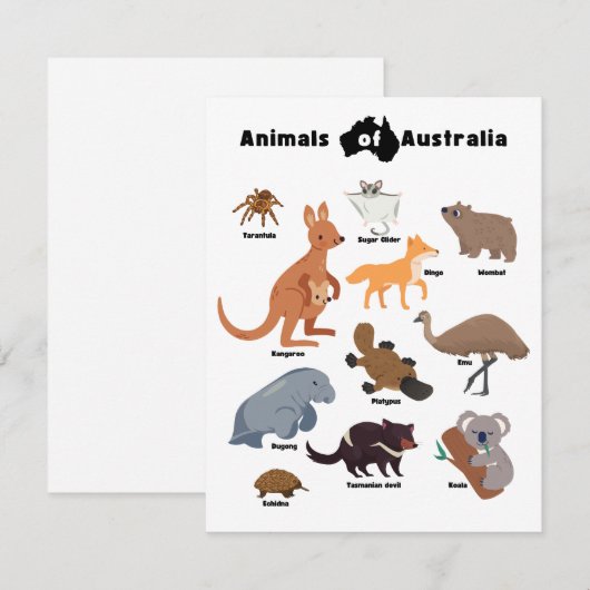 Dieren van Australië Aussie Wildlife (Voorkant / Achterkant)